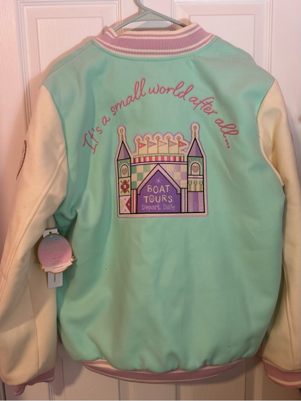 Stoney Clover Lane It’s A Small World Varsity Jacket Disney Parks XL - Picture 2 of 3